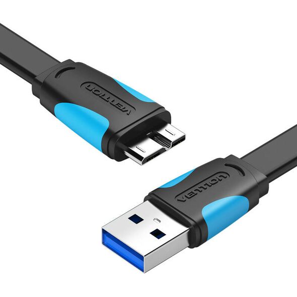 Vention Flat USB 3.0 A to Micro-B cable Vention VAS-A12-B100 1m Black 056720 6922794715950 VAS-A12-B100 έως και 12 άτοκες δόσεις
