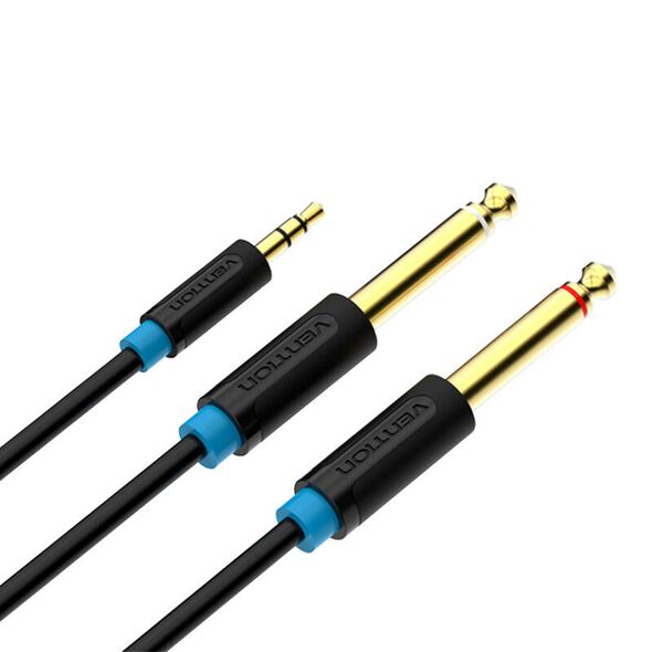 Vention 3.5mm TRS Male to 2x 6.35mm Male Audio Cable 1m Vention BACBF (black) 056429 6922794728578 BACBF έως και 12 άτοκες δόσεις