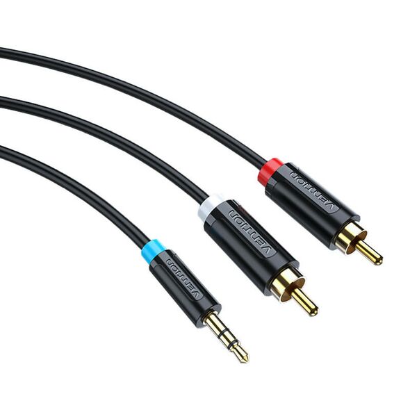 Vention 3.5mm Male to 2x Male RCA Cable 3m Vention BCLBI Black 056465 6922794751330 BCLBI έως και 12 άτοκες δόσεις