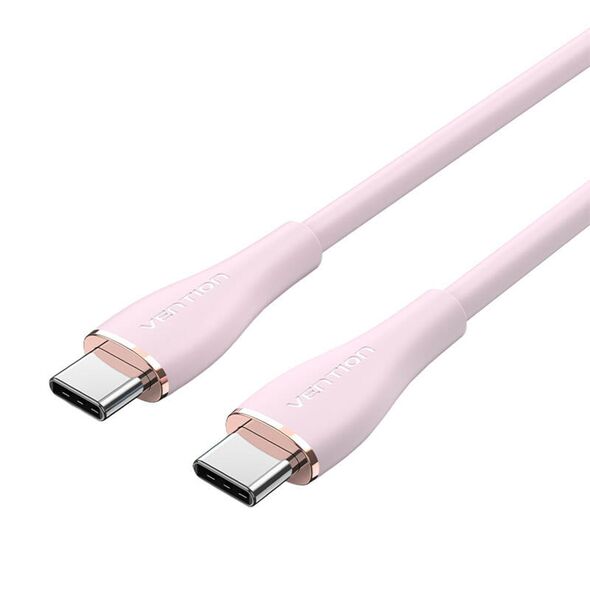 Vention USB-C 2.0 to USB-C Cable Vention TAWPF 1m, PD 100W, Pink Silicone 056674 6922794768925 TAWPF έως και 12 άτοκες δόσεις