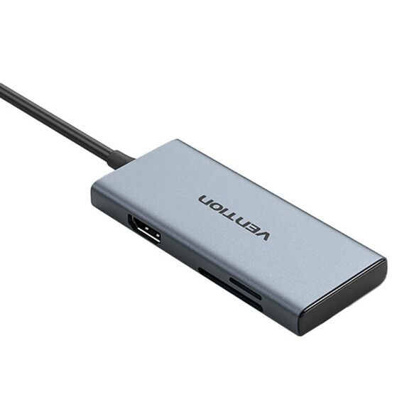 Vention USB-C to HDMI, 3x USB 3.0, SD, TF Hub Vention TOOHB 0.15m Gray 056688 6922794767003 TOOHB έως και 12 άτοκες δόσεις
