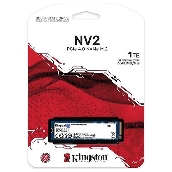 Kingston NV2 PCIe 4.0 NVMe SSD 2TB (SNV2S/2000G) (KINSNV2S2000G) έως 12 άτοκες Δόσεις