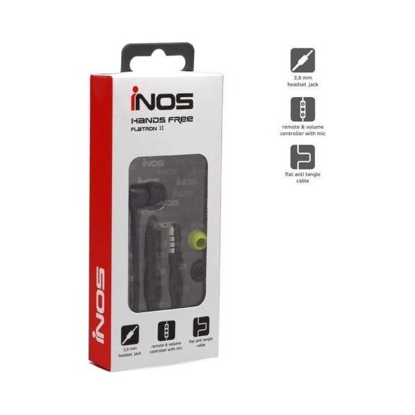 Hands Free Mono inos 3.5mm Flatron II με Μικρά Ακουστικά Μαύρο 5205598098117 5205598098117 έως και 12 άτοκες δόσεις