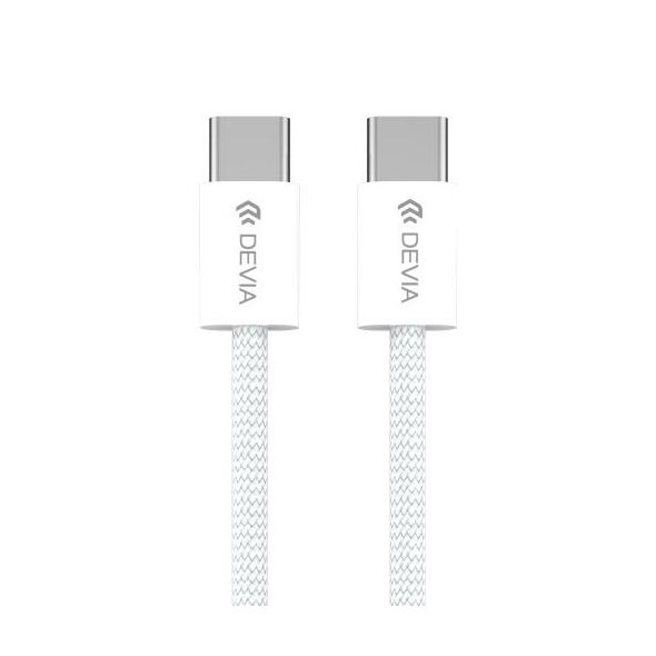 Καλώδιο Σύνδεσης USB 2.0 Devia EC325 Braided USB C σε USB C PD 60W 1m Smart Λευκό 6938595399381 6938595399381 έως και 12 άτοκες δόσεις