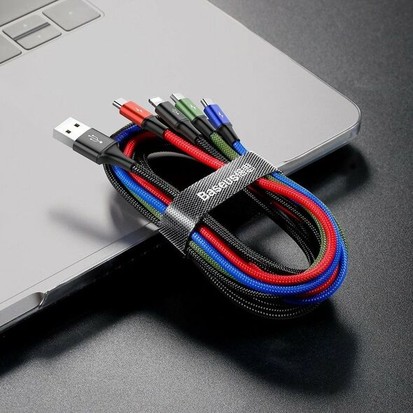 Baseus Baseus Fast USB cable 4in1 USB-C / 2x Lightning / Micro 3,5A 1,2m - black 019140  CA1T4-A01 έως και 12 άτοκες δόσεις 6953156278486