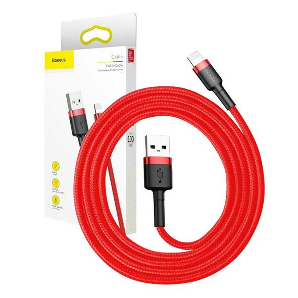 Baseus Baseus Cafule Cable USB Lightning 2A 3m (Red) 020117  CALKLF-R09 έως και 12 άτοκες δόσεις 6953156296299