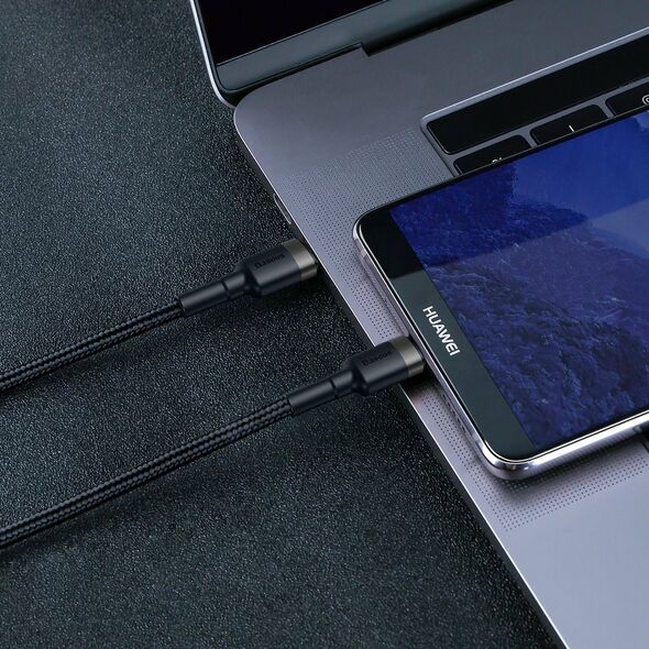 Baseus Baseus Cafule PD2.0 60W flash charging USB For Type-C cable (20V 3A) 2m Gray+Black 021158  CATKLF-HG1 έως και 12 άτοκες δόσεις 6953156285231