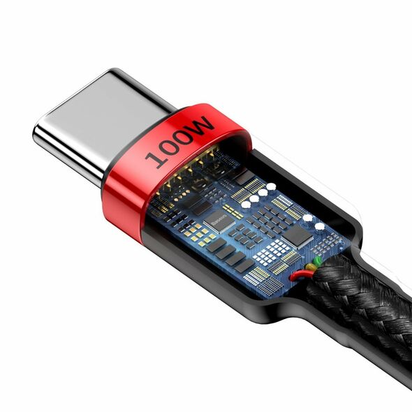 Baseus Baseus Cafule PD2.0 100W flash charging USB For Type-C cable (20V 5A)2m Red+Black 022465  CATKLF-AL91 έως και 12 άτοκες δόσεις 6953156216372