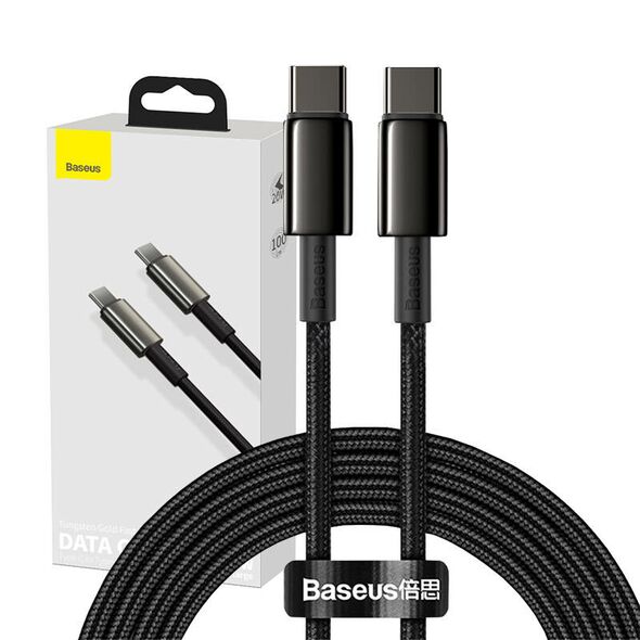Baseus Baseus Tungsten Gold Cable Type-C to Type-C 100W 1m (black) 024650  CATWJ-01 έως και 12 άτοκες δόσεις 6953156232051