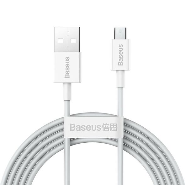 Baseus Baseus Superior Series Cable USB to micro USB, 2A, 2m (white) 027665  CAMYS-A02 έως και 12 άτοκες δόσεις 6953156208506