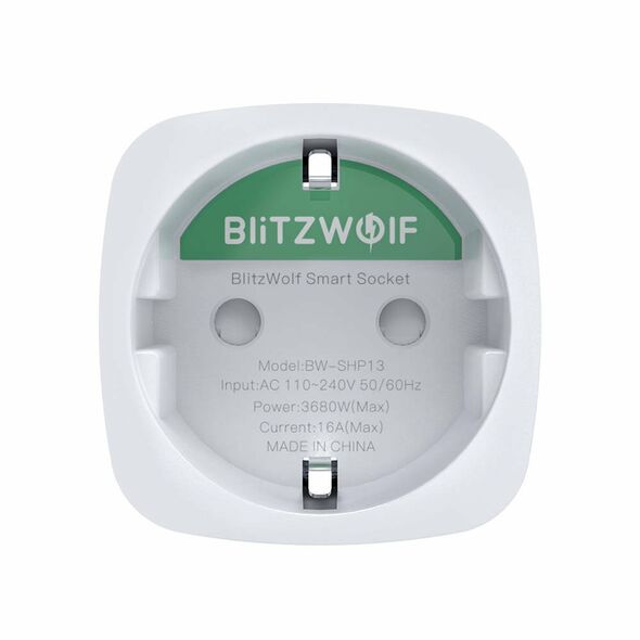 BlitzWolf Smart Socket BlitzWolf BW-SHP13, ZigBee, (EU) 3680W 022854  BW-SHP13 έως και 12 άτοκες δόσεις 5907489604154