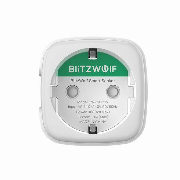 BlitzWolf Smart socket Blitzwolf BW-SHP15, ZigBee, 3680W 040798  BW-SHP15 έως και 12 άτοκες δόσεις 5905316141186