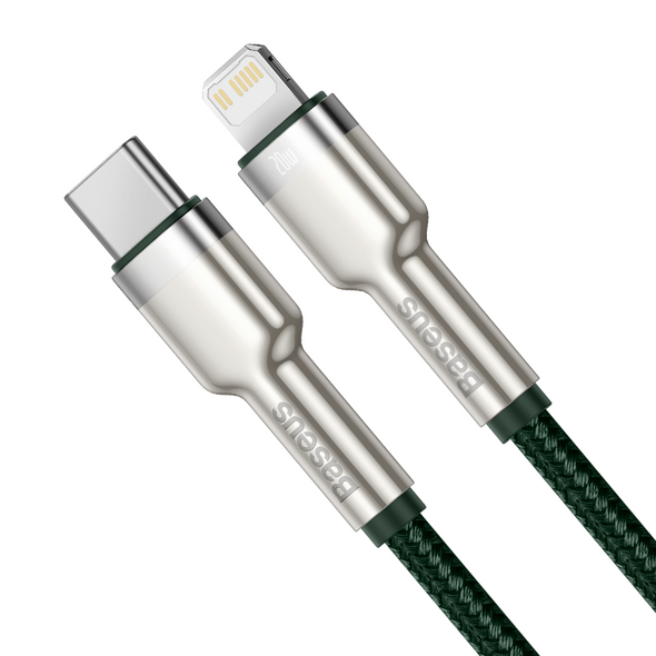 Baseus USB-C cable for Lightning Baseus Cafule, PD, 20W, 1m (green) 029673  CATLJK-A06 έως και 12 άτοκες δόσεις 6953156202092