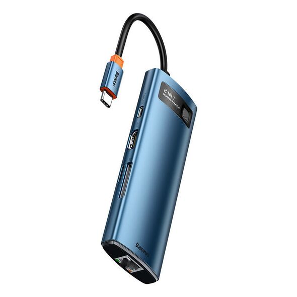 Baseus Baseus Hub Adapter 8in1 USB-C to 3x USB 3.0 + HDMI + USB-C PD 4K HD 030391  WKWG000103 έως και 12 άτοκες δόσεις 6953156209725