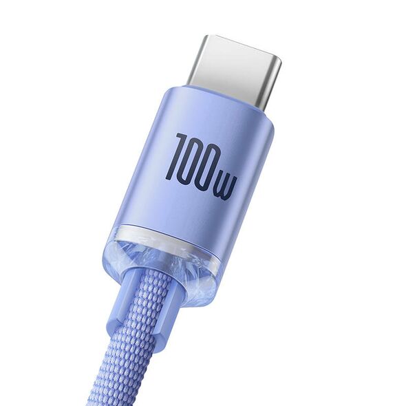 Baseus Baseus Crystal Shine cable USB to USB-C, 100W, 2m (purple) 030619  CAJY000505 έως και 12 άτοκες δόσεις 6932172602857