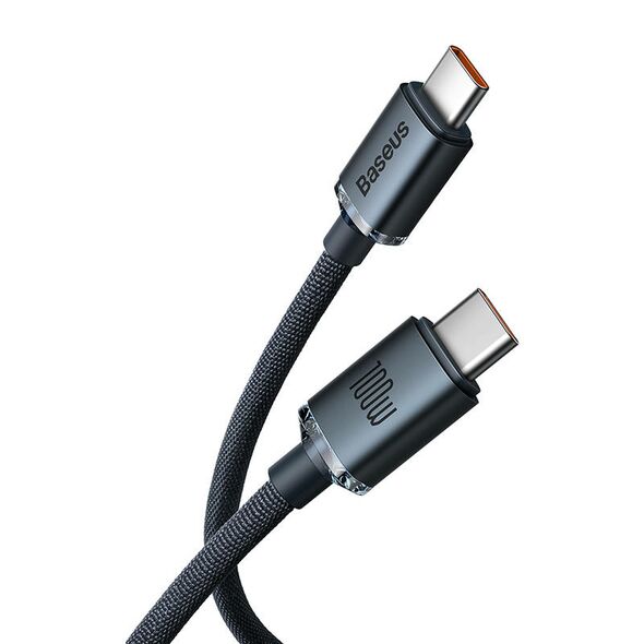 Baseus Baseus Crystal Shine cable USB-C to USB-C, 100W, 1.2m (black) 030620  CAJY000601 έως και 12 άτοκες δόσεις 6932172602864