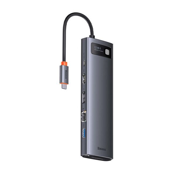 Baseus Hub USB-C 12in1 Baseus Metal Gleam Series Grey 036228  WKWG020213 έως και 12 άτοκες δόσεις 6932172607944