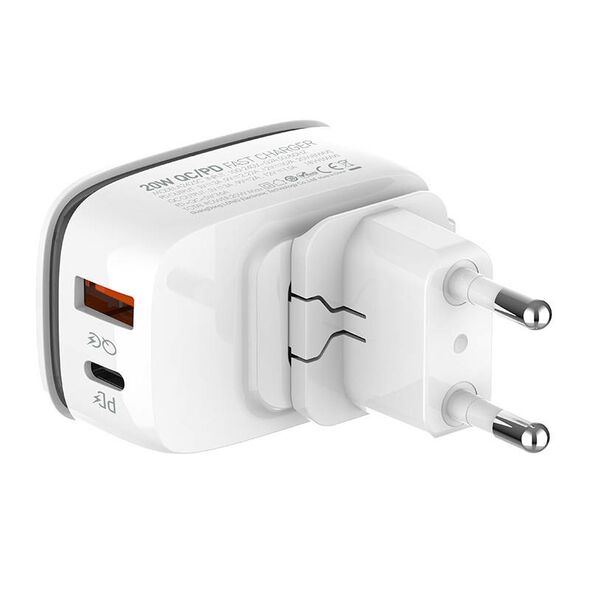 LDNIO Wall charger  LDNIO A2425C USB, USB-C + Lightning cable 042734  A2425C Lightning έως και 12 άτοκες δόσεις 5905316142053