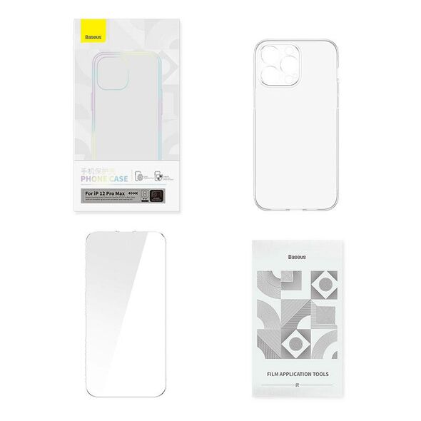 Baseus Transparent Case and Tempered Glass set Baseus Corning for iPhone 12 Pro Max 048652  P60112200201-02 έως και 12 άτοκες δόσεις 6932172629717