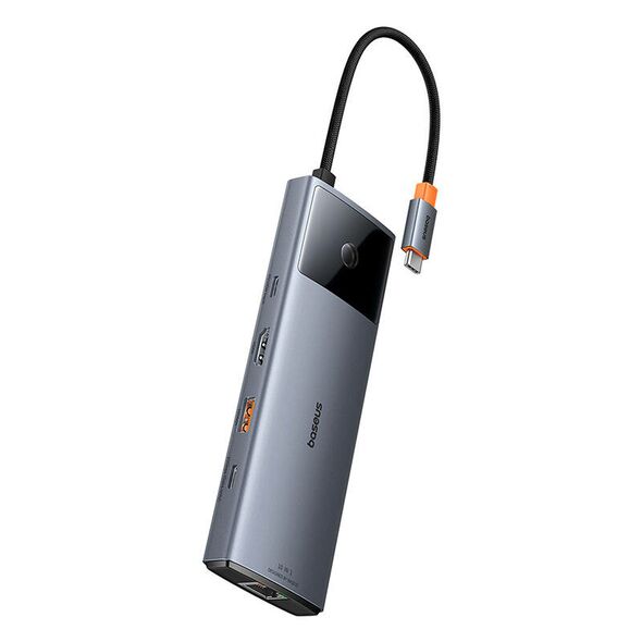 Baseus Hub 10in1 Baseus Metal Gleam II Series, USB-C to 1xHDMI, USB-A (10Gbps), USB-C, 2xUSB-A, Ethernet RJ45, SD/TF card, mini-jack 3,5mm, USB-C(PD) 055791  B00061800813-00 έως και 12 άτοκες δόσεις 6932172643331