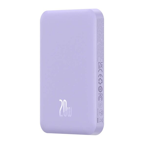Baseus Magnetic Mini Powerbank Baseus 5000mAh 20W (purple) 055773  P10022107513-00 έως και 12 άτοκες δόσεις 6932172636203