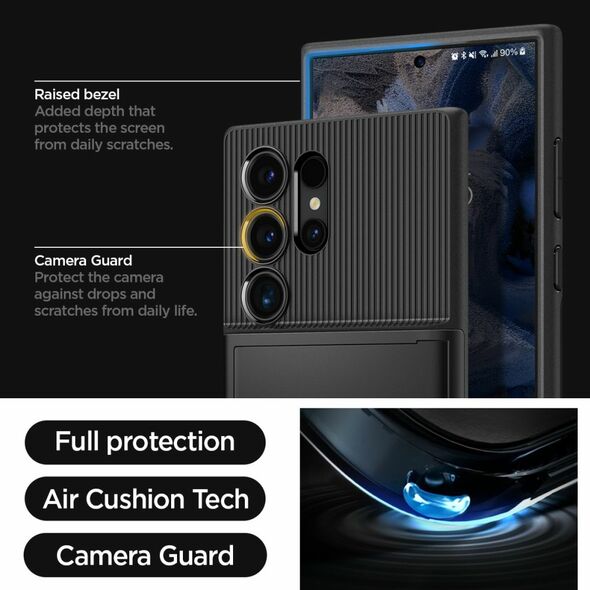 Spigen Husa pentru Samsung Galaxy S24 Ultra - Spigen Slim Armor CS - Black 8809971221917 έως 12 άτοκες Δόσεις