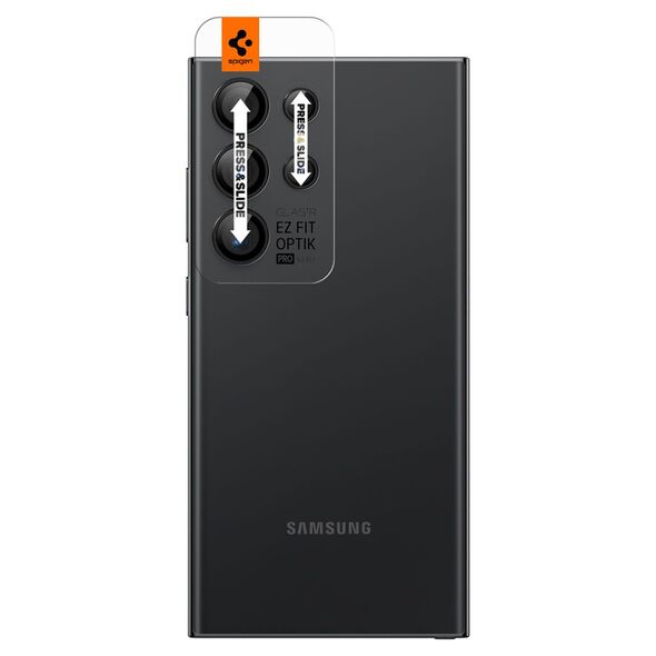 Spigen Folie Camera pentru Samsung Galaxy S24 Ultra (set 2) - Spigen Optik.tR EZ FIT - Black 8809971223287 έως 12 άτοκες Δόσεις