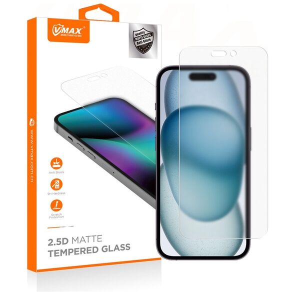 Vmax tempered glass 0.33mm clear glass for  iPhone 14 6,1&quot; matte
