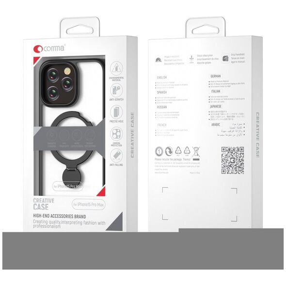 Comma case Joy Shark Mag for iPhone 15 black