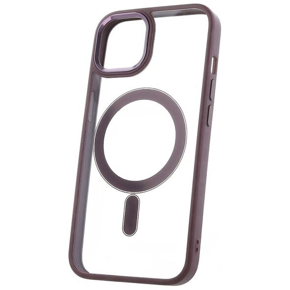 Satin Clear Mag case for iPhone 14 6,1&quot; purple