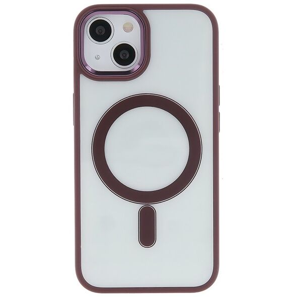 Satin Clear Mag case for iPhone 14 6,1&quot; purple