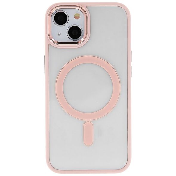 Satin Clear Mag case for iPhone 14 Pro 6,1&quot; pink
