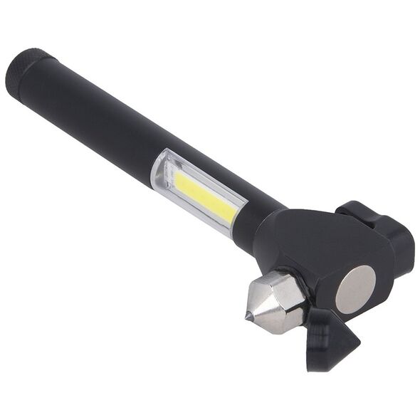 Forever Light LED flashlight EMERGENCY with hammer and magnet 2xAAA COB FLF-03