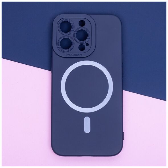 Silicon Mag case for iPhone 15 Plus 6,7&quot; dark blue