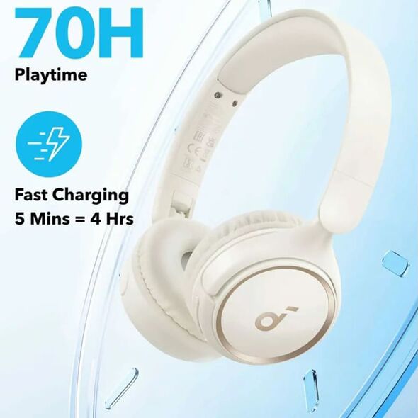 Anker Casti Bluetooth 5.3, pliabile - Anker SoundCore H30i (A3012G21) - White 0194644153090 έως 12 άτοκες Δόσεις