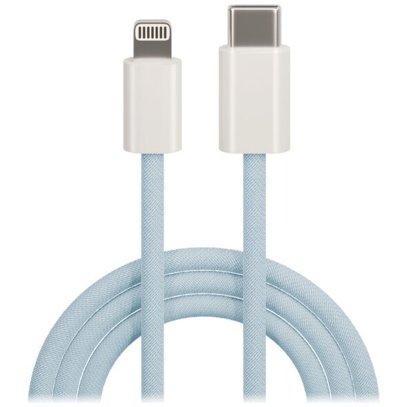 Maxlife MXUC-06 cable USB-C - Lightning 1,0 m 20W blue nylon