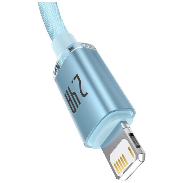 Baseus cable Crystal Shine USB - Lightning 1,2 m 2,4A sky blue