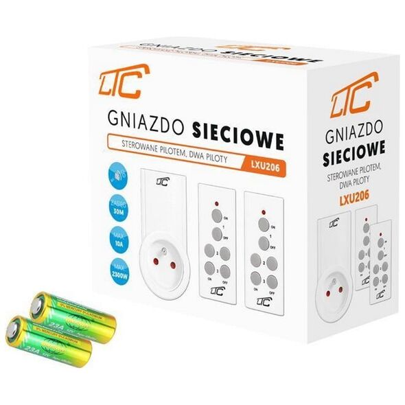 Remote controlled mains socket x2 LTC