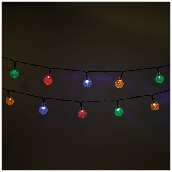 String Light Solar LED CRYSTAL BALLS SCB61 6,5m 30 balls multicolor Forever Light