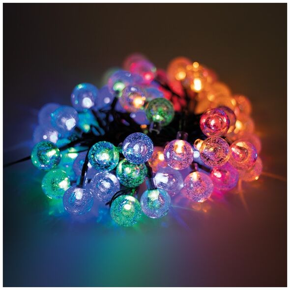 String Light Solar LED CRYSTAL BALLS SCB61 6,5m 30 balls multicolor Forever Light