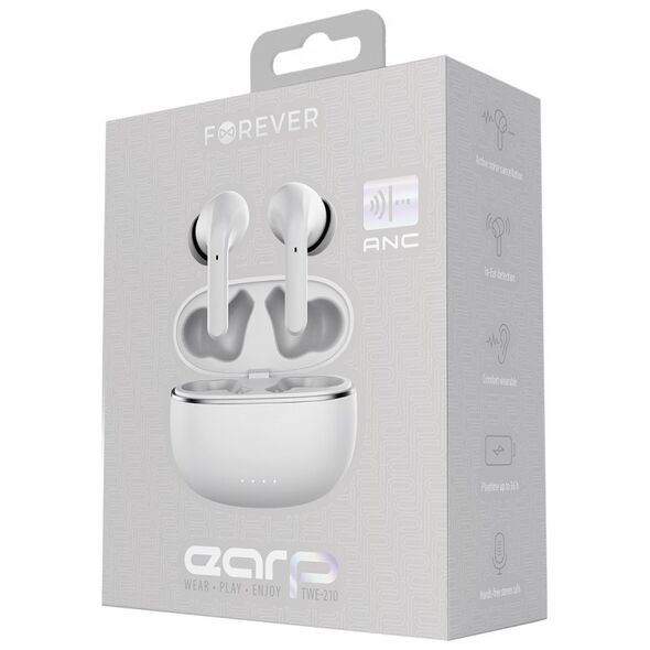 Forever Bluetooth ANC earphones TWE-210 Earp white