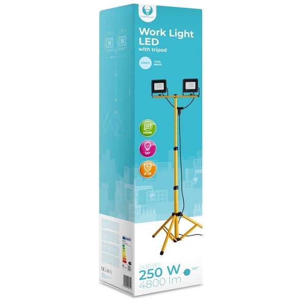 Worklight LED 2x30W 6000K with tripod Forever Light