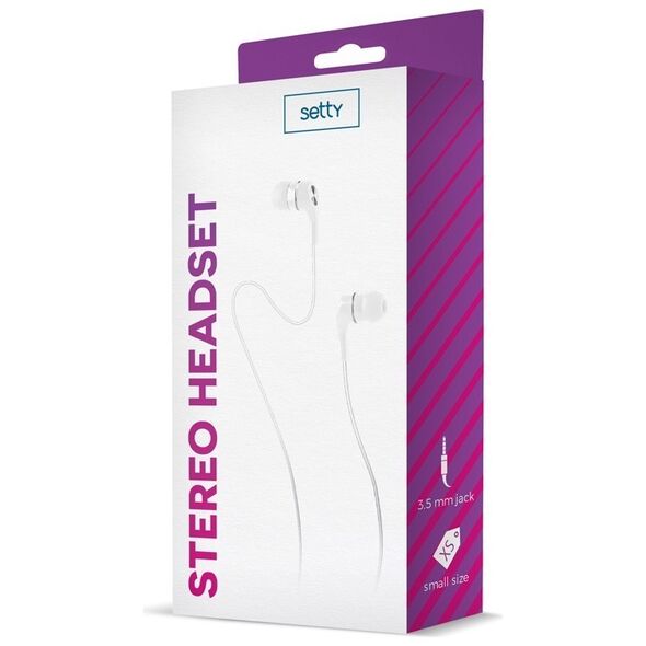 Setty wired earphones white