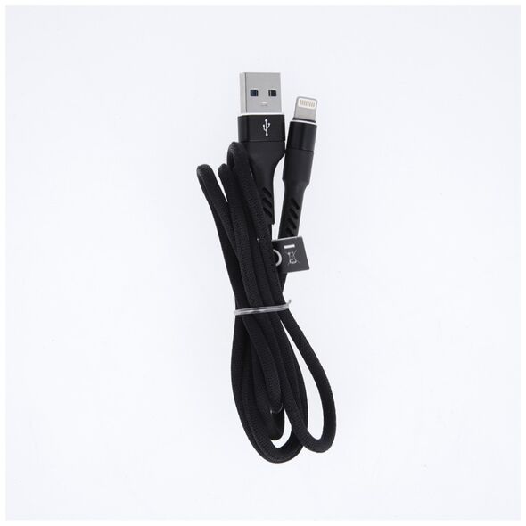 Maxlife MXUC-01 cable USB - Lightning 1,0 m 2A black nylon