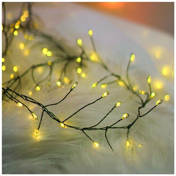 String Light GREEN TWIG CLF-01 600LED yellow 6m + 5m cable Forever Light