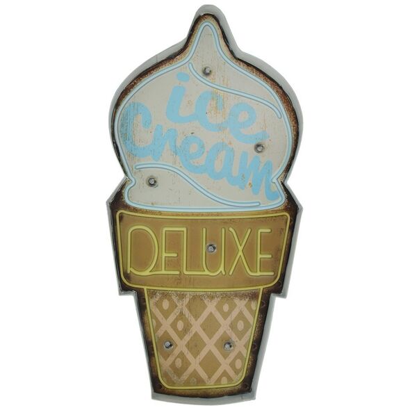 RETRO Metal Sign LED Ice Cream Forever Light