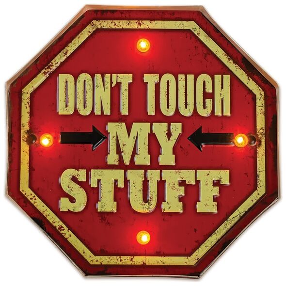 RETRO Metal Sign LED Don't Touch Forever Light