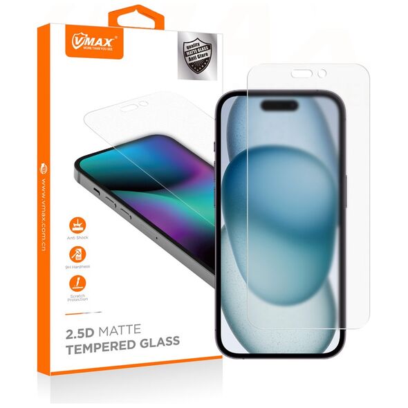 Vmax tempered glass 0.33mm clear glass for iPhone 12 / 12 Pro 6,1&quot; matte
