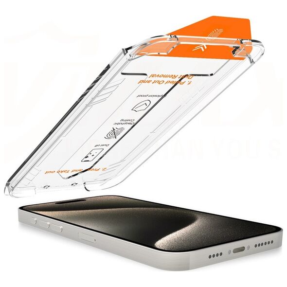 Vmax tempered glass easy install 2,5D Normal Glass for iPhone 15 6,1&quot;