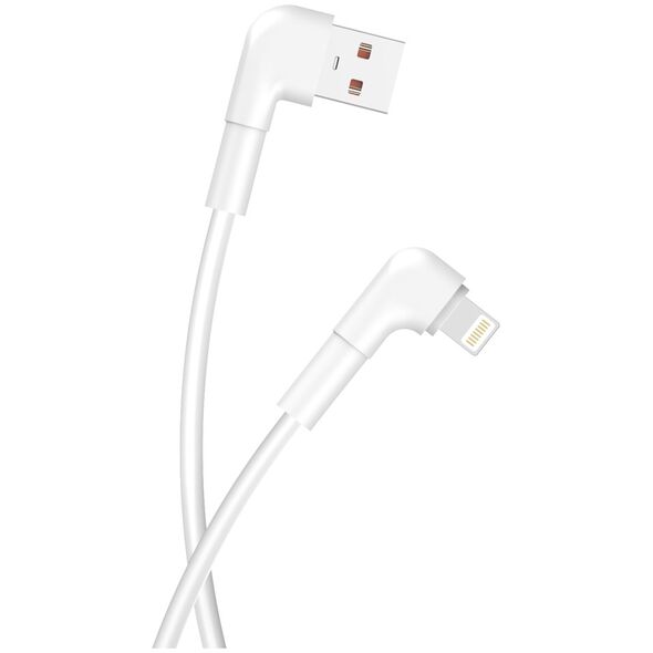 Maxlife MXUC-09 angle cable USB - Lightning 1,0 m 2,4A white